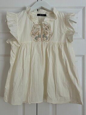 Japanese Brand Traditional Embroidered Top